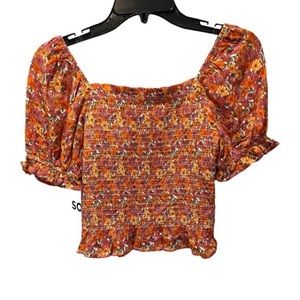 SO Floral Crop Top, size Small